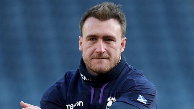 Stuart Hogg training with Scotland during 2019 Six Nations