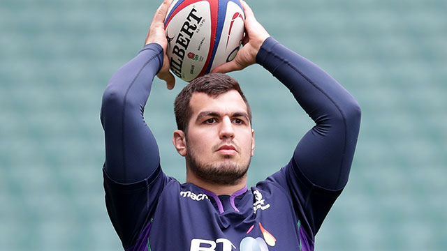 Stuart McInally in training with Scotland