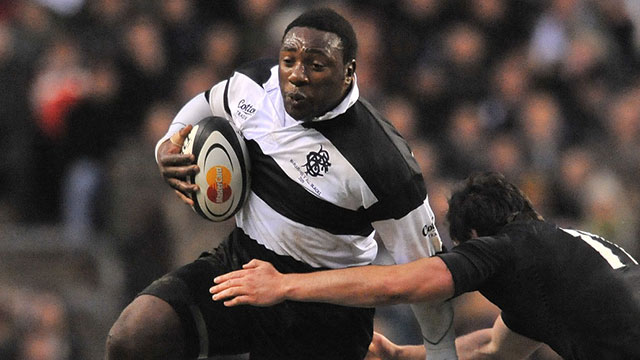 Tendai Mtawarira in action for Barbarians v New Zealand