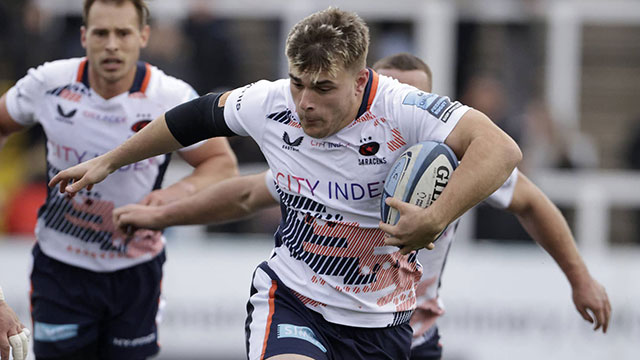 Theo Dan in action for Saracens