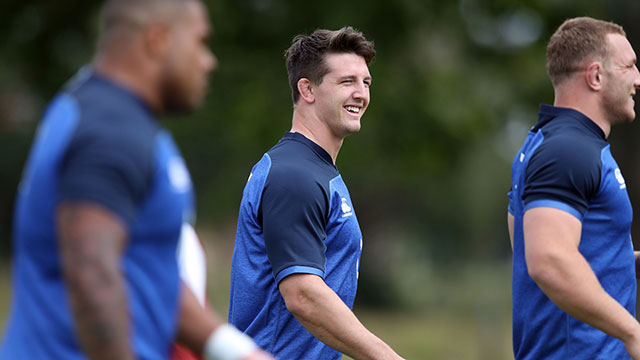Tom Curry at an England training session
