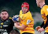 Tom Stewart in action for Ulster v La Rochelle during a 2022 Heineken Champions Cup match