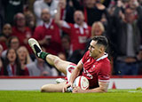 Tomos Williams scores a try for Wales v Argentina during 2022 Autumn Internationals