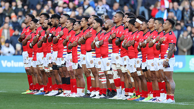 Tonga line up against Scotland in 2021 autumn internationals