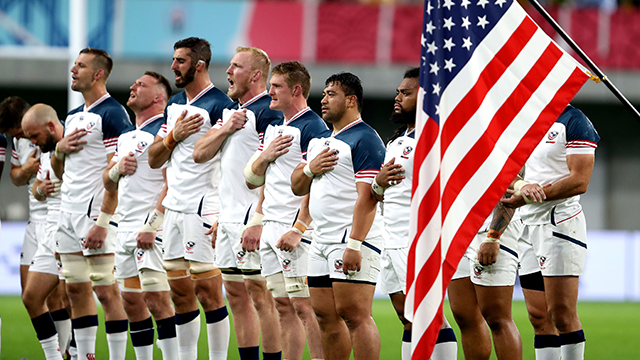 USA line up against England at 2019 Rugby World Cup
