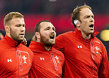 Wales players line up before match against Scotland in 2018 autumn internationals