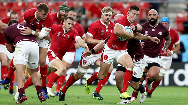 Wales take on Georgia during 2019 World Cup