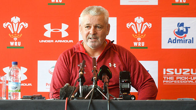 Warren Gatland at Wales training squad announcement for Rugby World Cup