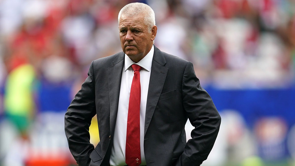 Warren Gatland before Wales v Portugal match during 2023 Rugby World Cup