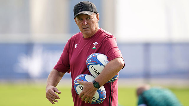 Warren Gatland during Wales training session at 2023 Rugby World Cup