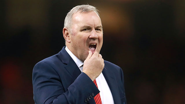 Wayne Pivac during Wales v France match in 2020 Six Nations