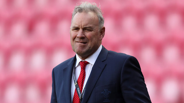 Wayne Pivac during Wales v Scotland match in 2020 Six Nations