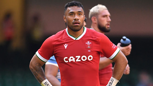 Willis Halaholo after the Wales v Argentina 2021 summer series match